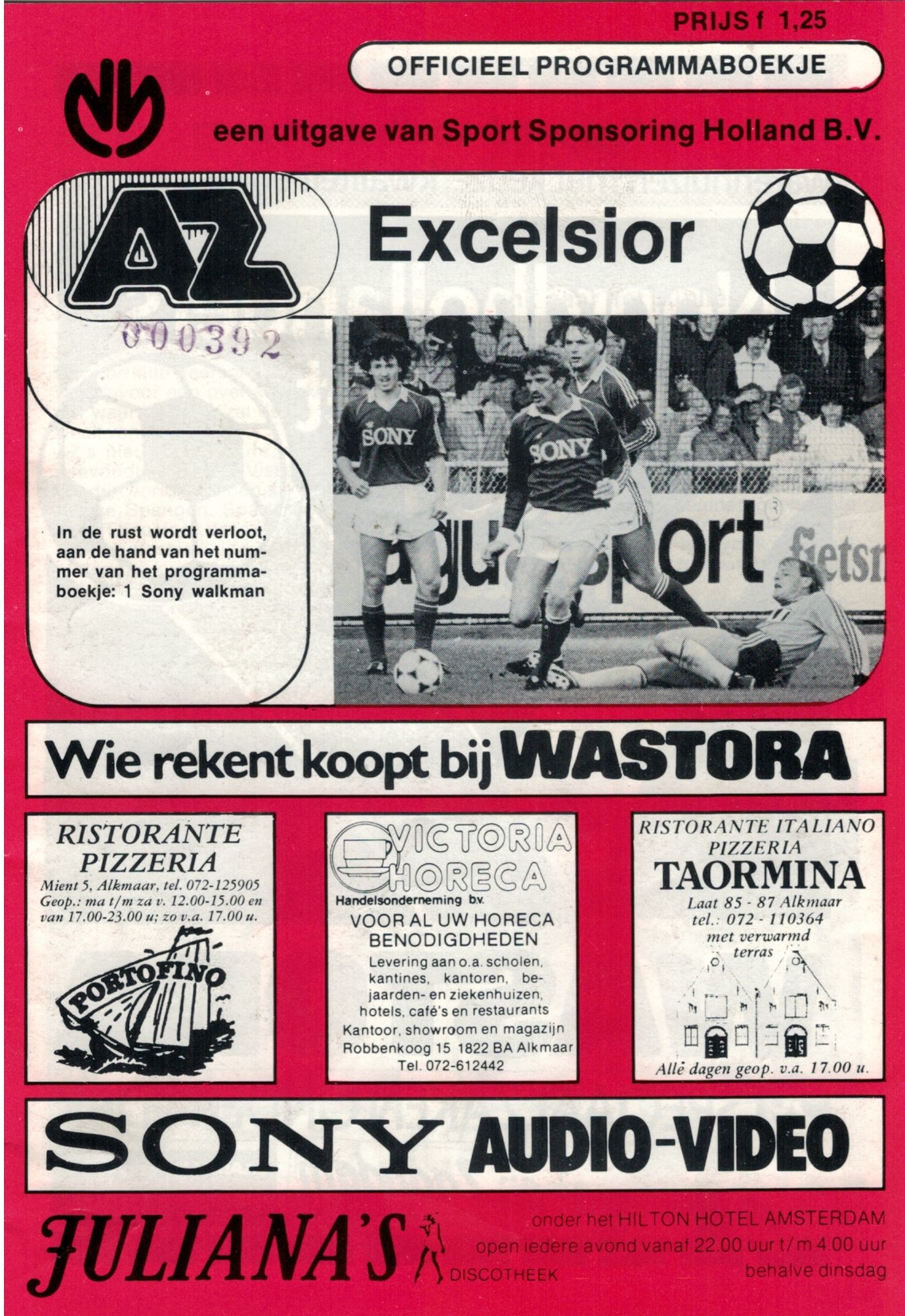 AZ Programma 9-maa-1985 Excelsior thuis